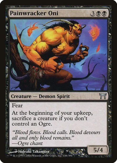 Painwracker Oni, Magic card CHK 136 — Champions of Kamigawa set