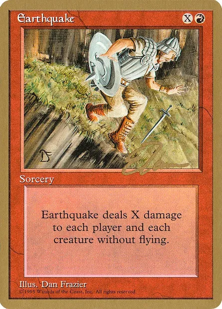Tremblement de terre, carte Magic PTC et189 — extension Pro Tour Collector Set