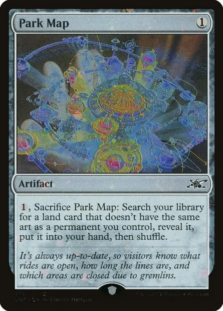 Park Map, Magic card UNF 476 — Unfinity set