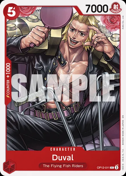 Duval, One Piece card OP12-011 — LEGACY OF THE MASTER set