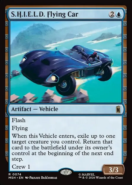 S.H.I.E.L.D. Flying Car, Magic card MSH 74 — Marvel Super Heroes set