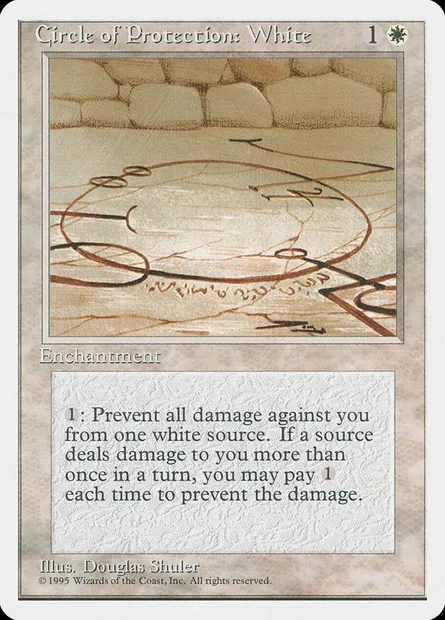 Cercle de protection : blanc, carte Magic 4ED 18 — extension Quatrième Edition