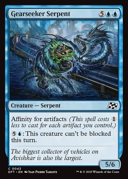 Gearseeker Serpent, Magic card DFT 43 — Aetherdrift set