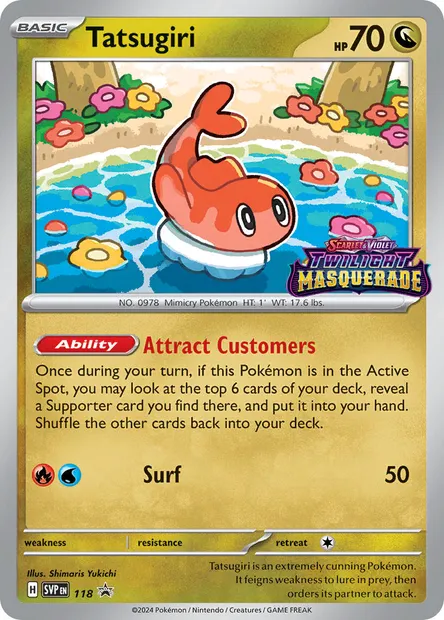 Tatsugiri, Pokémon card PR-SV 118 — SVP Black Star Promos set
