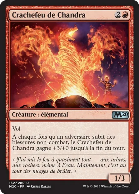 Crachefeu de Chandra, carte Magic M20 132 — extension Core Set 2020