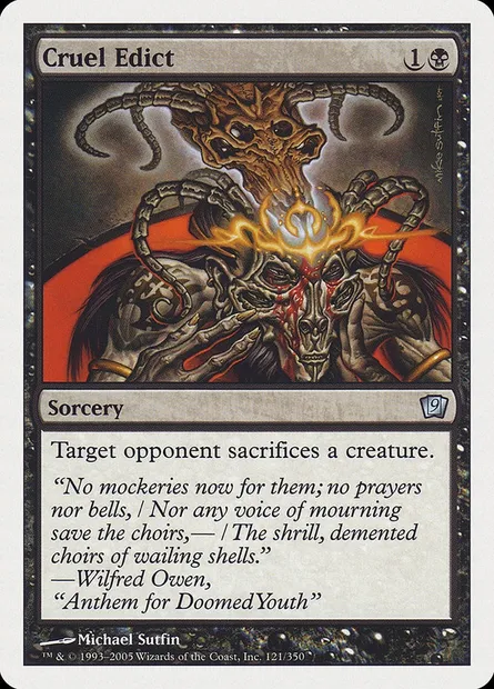 Cruel Edict, Magic card 9ED 121 — Ninth Edition set