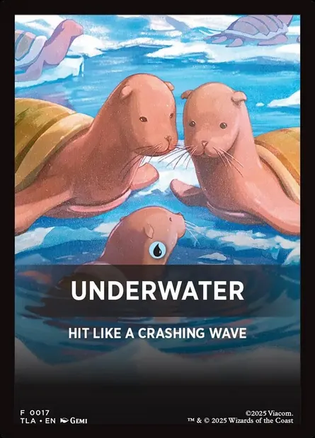 Underwater, carte Magic JTLA 17 — extension Avatar: The Last Airbender Jumpstart Front Cards