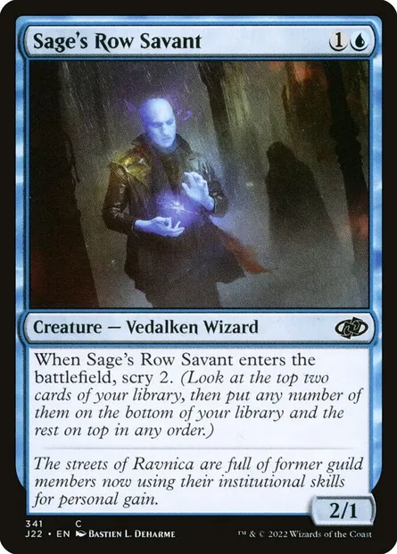 Sage's Row Savant, Magic card J22 341 — Jumpstart 2022 set