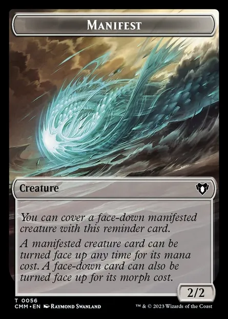 Manifest, carte Magic TCMM 56 — extension Commander Masters Tokens