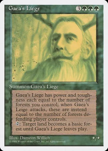 Gaea's Liege, Magic card 4ED 247 — Fourth Edition set