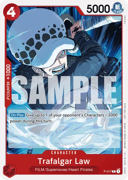 Trafalgar Law, carte One Piece P-017 — extension Carte promo