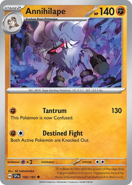 Annihilape, Pokémon card SSP 100 — Surging Sparks set