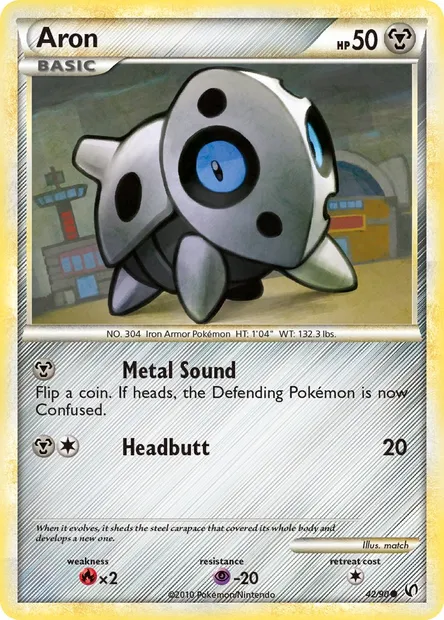 Aron, Pokémon card UD 42 — Undaunted set