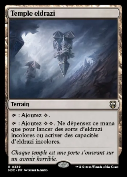 Temple eldrazi, carte Magic M3C 339 — extension Modern Horizons 3 Commander