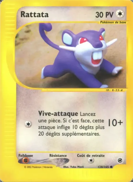Rattata, carte Pokémon EX 128 — extension Expedition