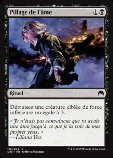 Pillage de l'âme, carte Magic ORI 115 — extension Magic Origines