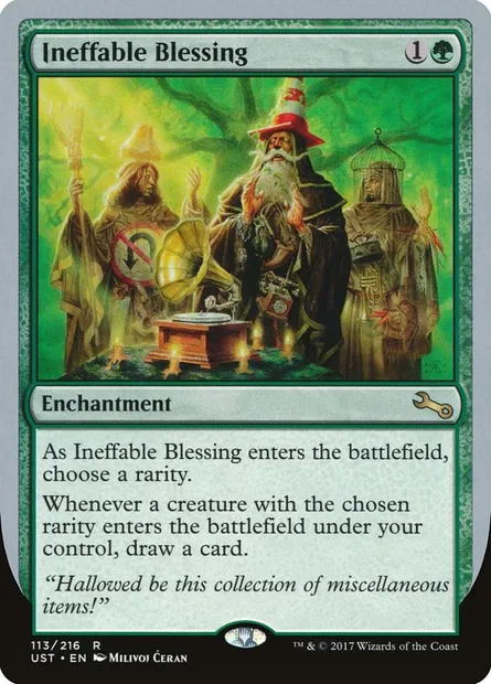 Ineffable Blessing, carte Magic UST 113d — extension Unstable