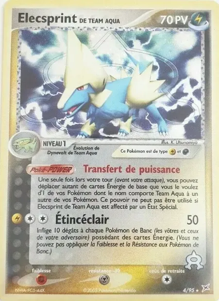 Elecsprint de Team Aqua, carte Pokémon MA 4 — extension EX Team Magma vs Team Aqua