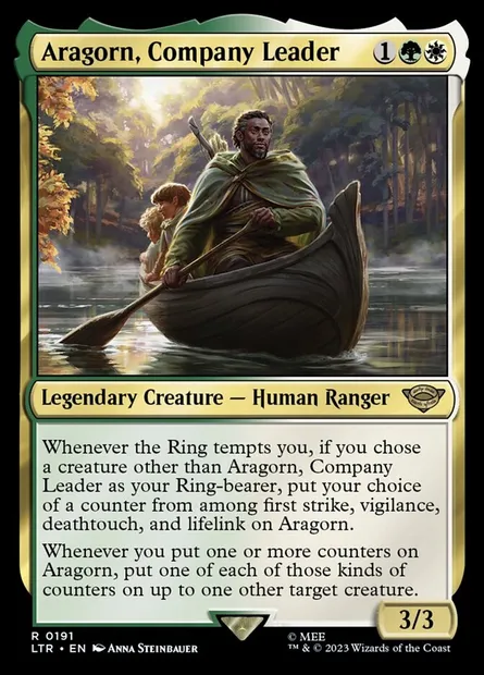 Aragorn, Company Leader, Magic card LTR 191 — The Lord of the Rings: Tales of Middle-earth set