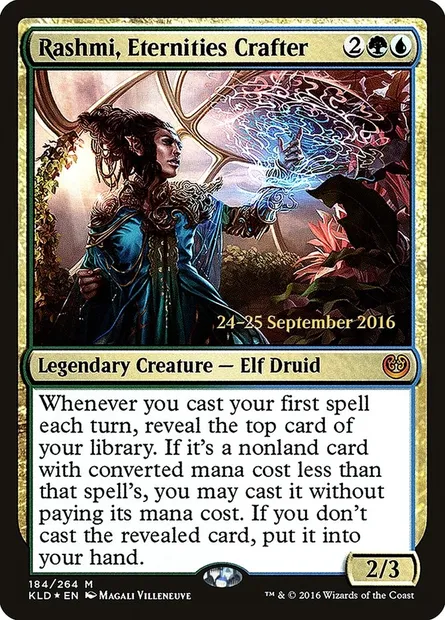 Rashmi, Eternities Crafter, Magic card PKLD 184s — Kaladesh Promos set