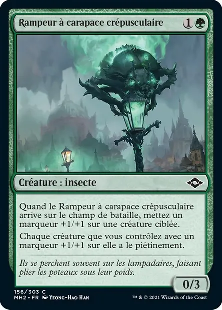 Rampeur à carapace crépusculaire, carte Magic MH2 156 — extension Horizons du Modern 2