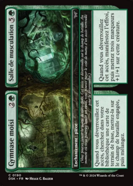 Gymnase moisi // Salle de musculation, carte Magic DSK 190 — extension Duskmourn: House of Horror