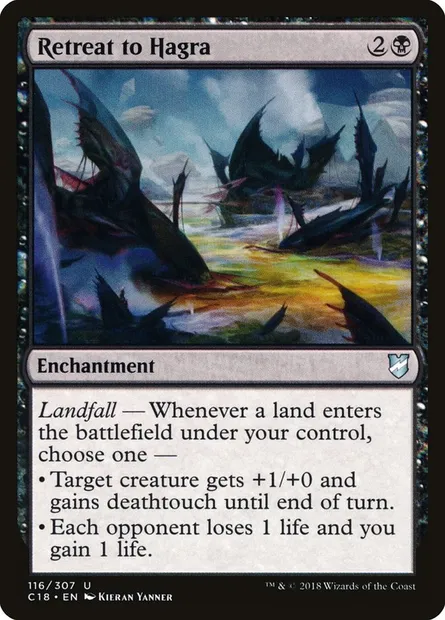 Retreat to Hagra, Magic card C18 116 — Commander 2018 set