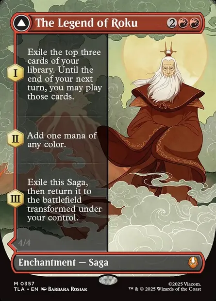 La légende de Roku // Avatar Roku, carte Magic TLA 357 — extension Avatar: The Last Airbender
