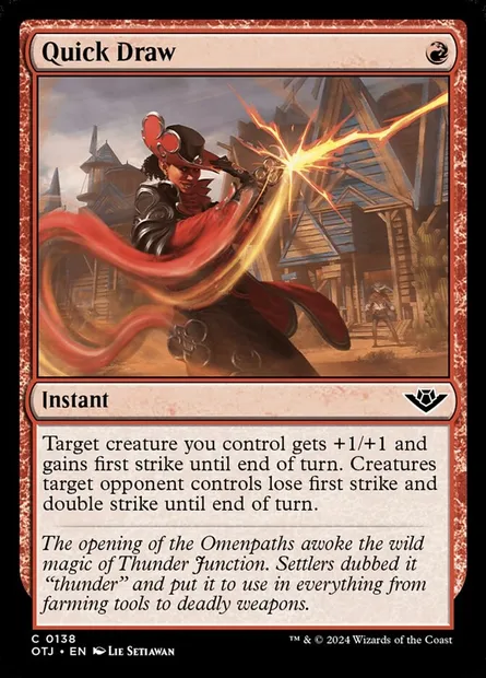 Quick Draw, Magic card OTJ 138 — Outlaws of Thunder Junction set