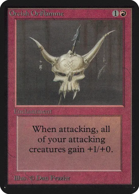 Oriflamme orque, carte Magic LEA 166 — extension Limited Edition Alpha
