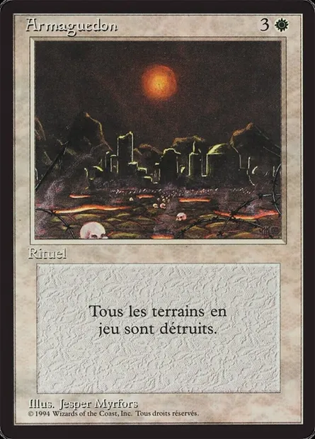 Armageddon, Magic card FBB 2 — Foreign Black Border set