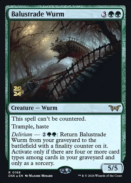 Guivre de balustrade, carte Magic PDSK 168s — extension Duskmourn: House of Horror Promos