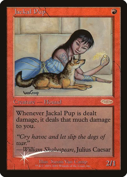 Bébé chacal, carte Magic F01 8 — extension Friday Night Magic 2001
