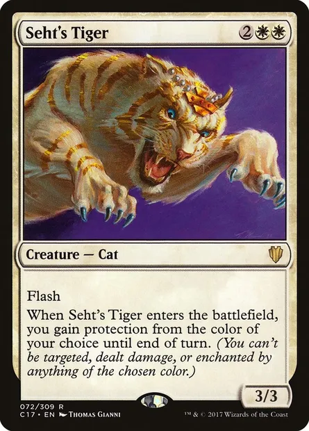 Seht's Tiger, Magic card C17 72 — Commander 2017 set