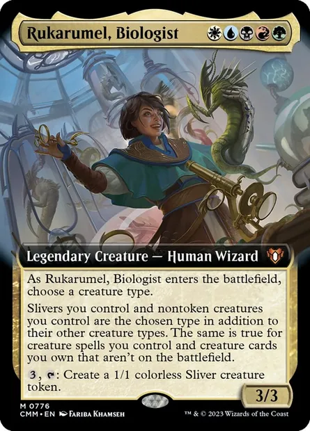 Rukarumel, Biologist, Magic card CMM 776 — Commander Masters set