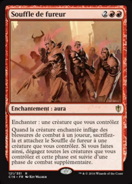 Souffle de fureur, carte Magic C16 121 — extension Commander 2016