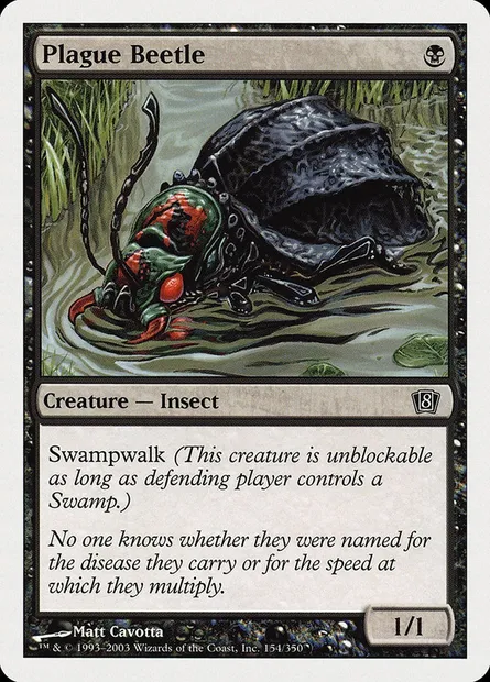 Plague Beetle, Magic card 8ED 154 — Eighth Edition set