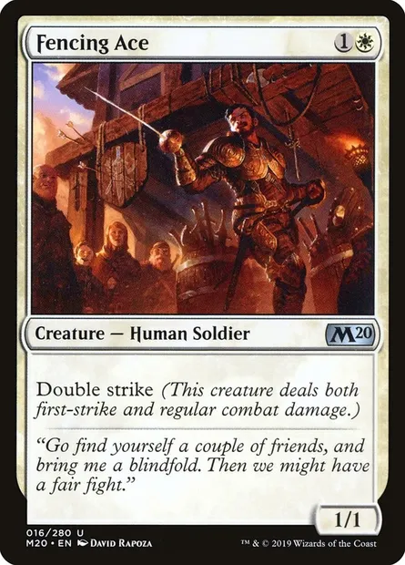 Fencing Ace, Magic card M20 16 — Core Set 2020 set