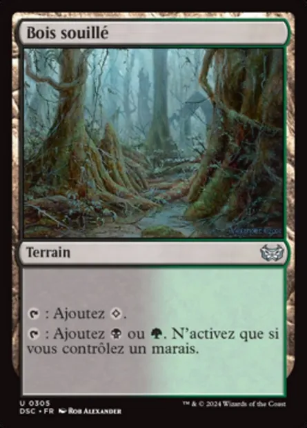 Bois souillé, carte Magic DSC 305 — extension Duskmourn: House of Horror Commander