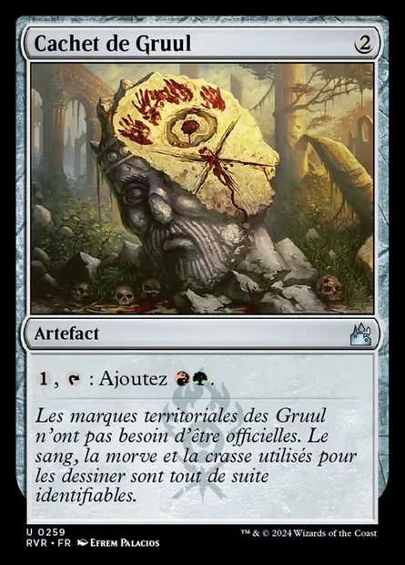 Cachet de Gruul, carte Magic RVR 259 — extension Ravnica Remastered