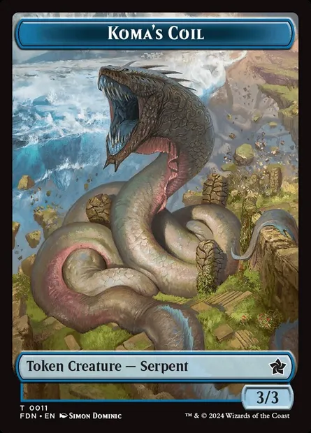 Koma's Coil, carte Magic TFDN 11 — extension Foundations Tokens