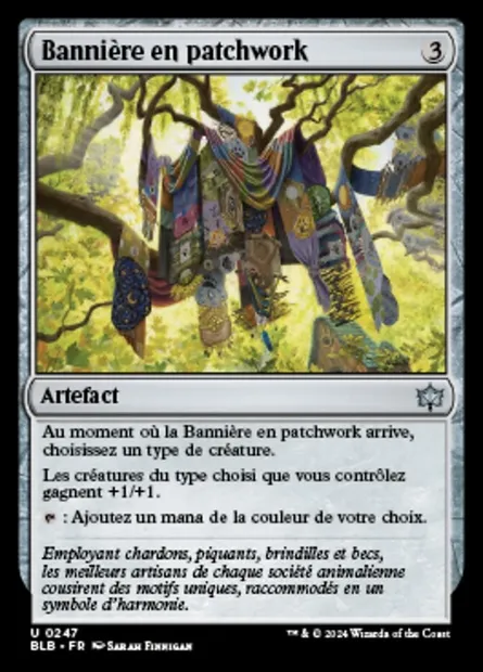 Bannière en patchwork, carte Magic BLB 247 — extension Bloomburrow