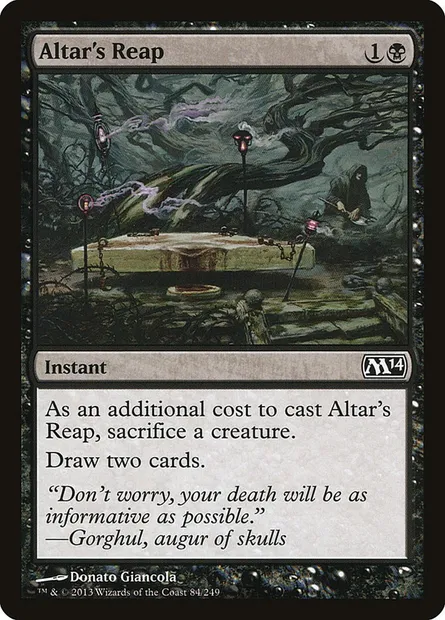 Altar's Reap, Magic card M14 84 — Magic 2014 set