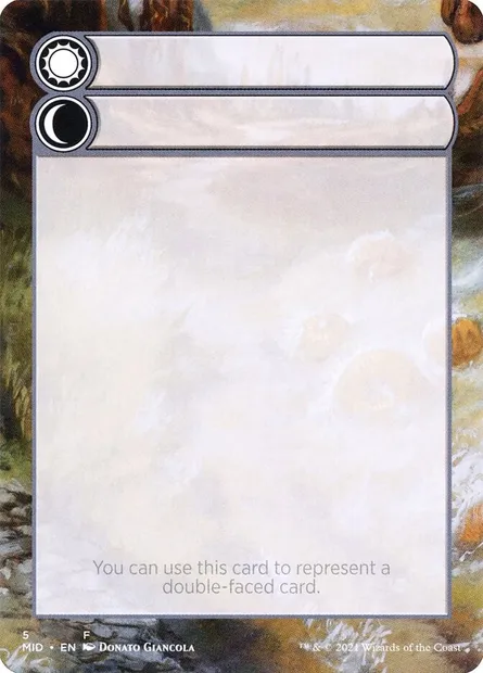 Double-Faced Substitute Card, Magic card SMID 5 — Innistrad: Midnight Hunt Substitute Cards set