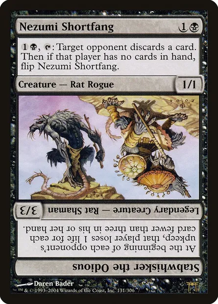 Nezumi Shortfang // Stabwhisker the Odious, Magic card CHK 131 — Champions of Kamigawa set