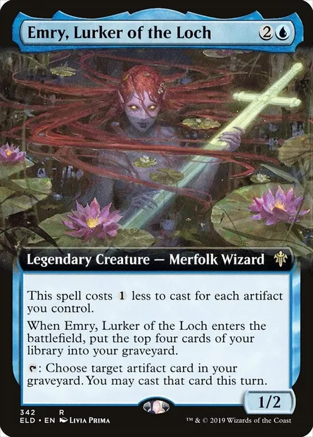 Emry, guetteuse du loch, carte Magic ELD 342 — extension Throne of Eldraine