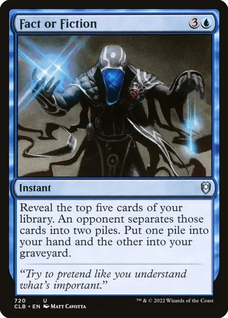 Fact or Fiction, Magic card CLB 720 — Commander Legends: Battle for Baldur's Gate set