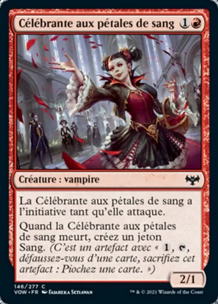 Célébrante aux pétales de sang, carte Magic VOW 146 — extension Innistrad : noce écarlate