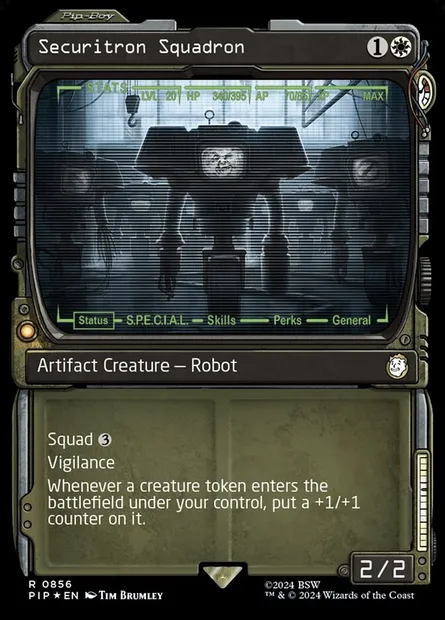 Securitron Squadron, Magic card PIP 856 — Fallout set