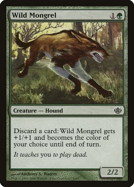 Wild Mongrel, Magic card DDD 5 — Duel Decks: Garruk vs. Liliana set